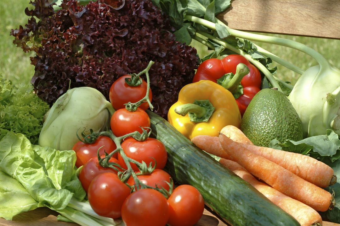zelenina pre rastlinnú stravu